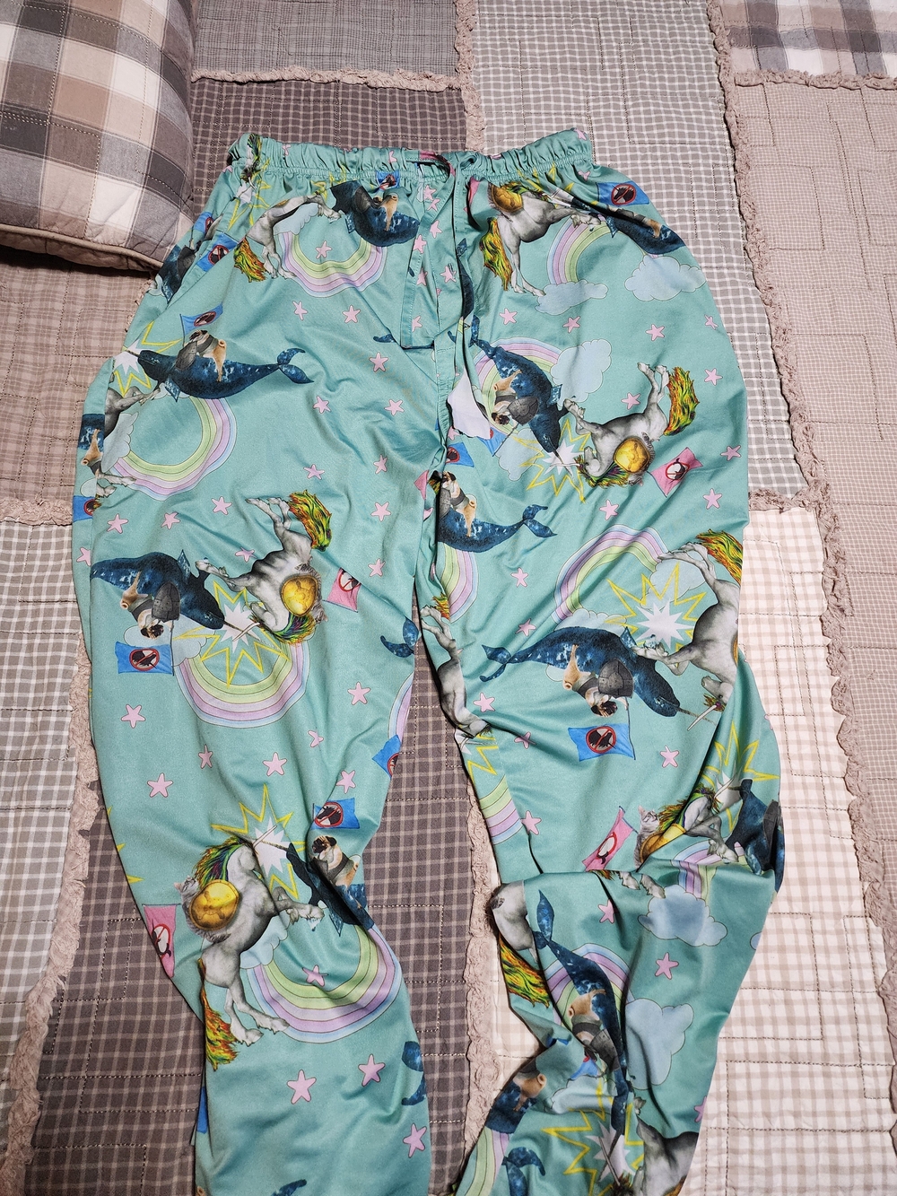 Billabong Mint Green Unicorn Print Jogger Pants